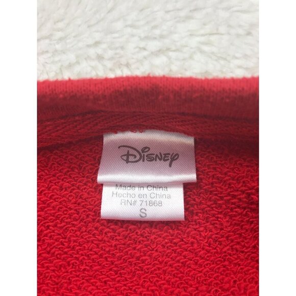 Disney Sweatshirt Womens Juniors Small Cropped Snacks Red - Picture 5 of 9